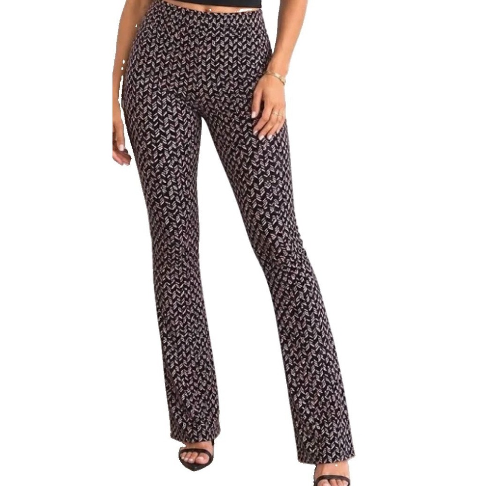 Maeve Anthropologie Pants Geometric Black Pink Boho Wide Leg 2XL